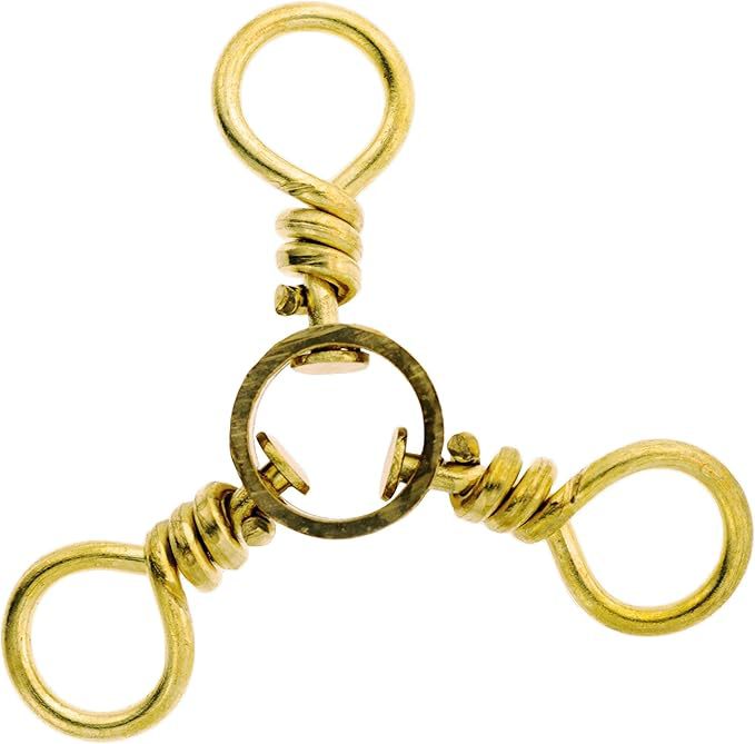 Eagle Claw Brass 3-Way Swivels