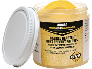 CVA Barrel Blaster Quick Clean Black Powder Cotton Cleaning Patches