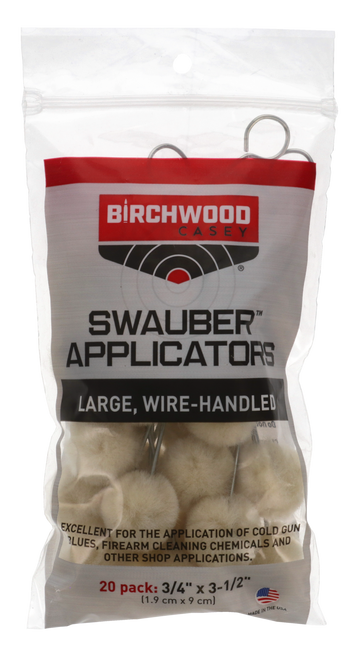 Birchwood Casey Swauber Applicators, 20 pack