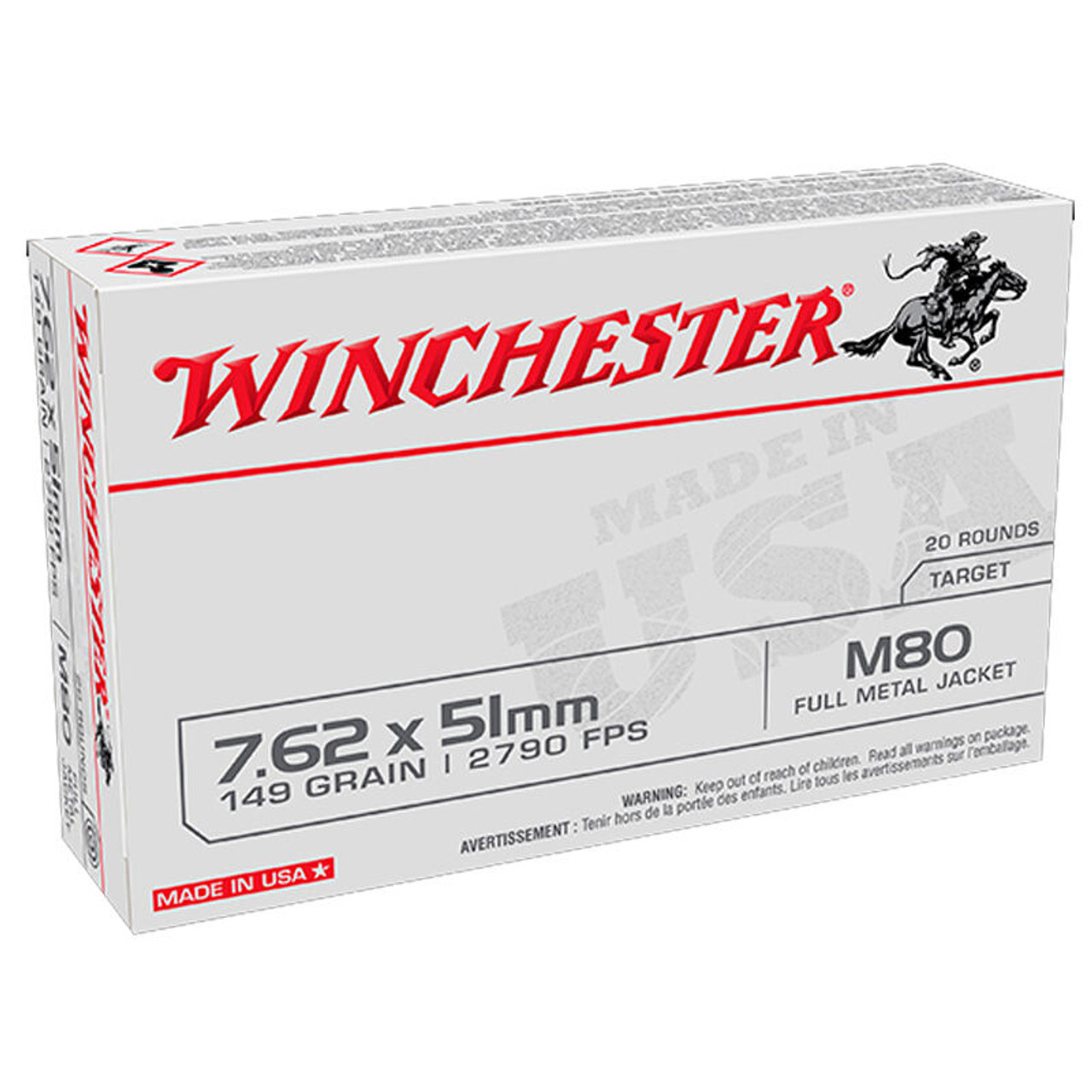 Winchester USA Target 7.62x51FMJ M80